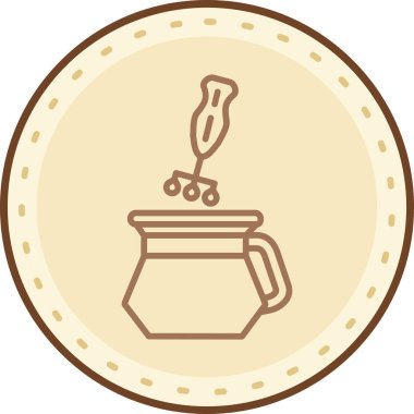 Kahve çekirdeği simgesinin vektör çizimi