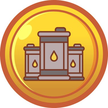 Petrol kuyusu vektör simgesi