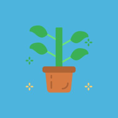 Esrarlı kaktüs bitkisi düz stil simgesi