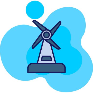 Enerji rüzgarı güç vektörü çizimi