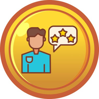 Yıldız simgesi olan bir adamın vektör çizimi