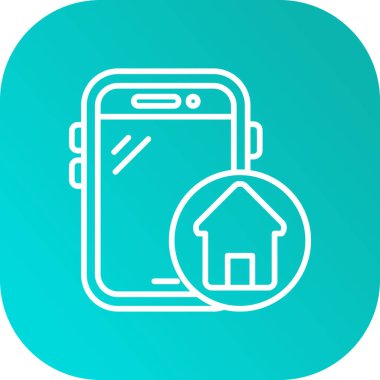 akıllı ev simgesi vektör illüstrasyonu