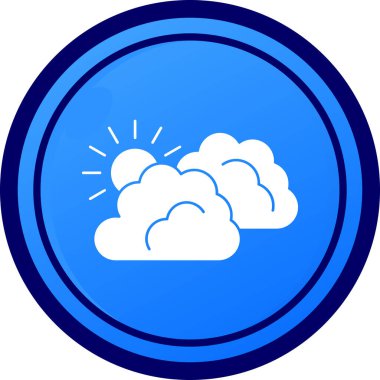 Bulut. Web simgesi basit illüstrasyon