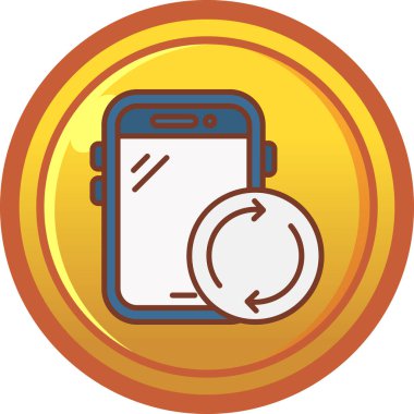 Moda biçimi izole edilmiş arka planda cep telefonu simgesi