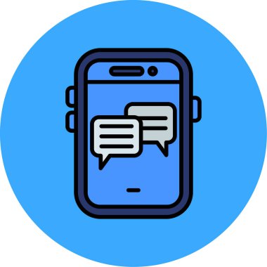 Mesaj var. Web simgesi basit illüstrasyon