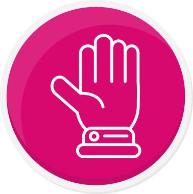 Bir el simgesinin vektör illüstrasyonu