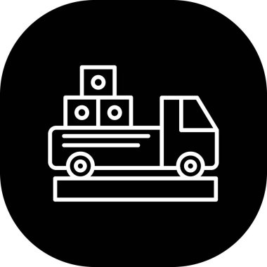 Bir kamyon simgesinin vektör çizimi