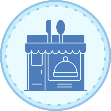 Dükkan. Web simgesi basit illüstrasyon