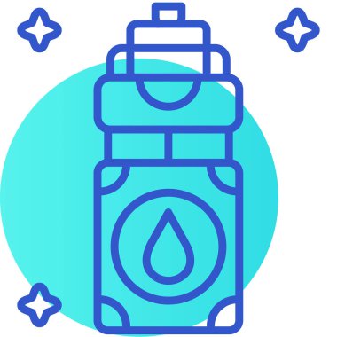 Bir şişe su ikonunun vektör çizimi