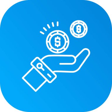 Dolar işareti simgesi, vektör çizimi