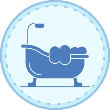 Küvet ikonu vektör illüstrasyonu