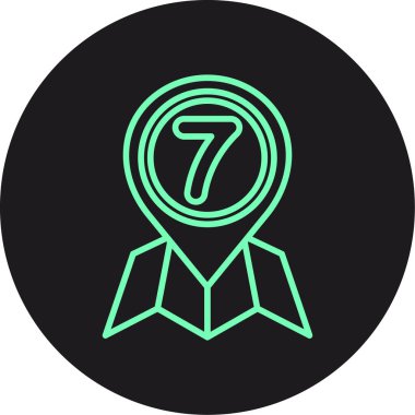 Beyaz arkaplanda çizgi madalyası simgesi izole edildi. Kazanan sembol. Renkli taslak konsepti. Vektör.