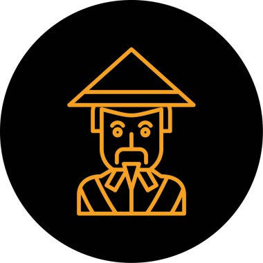 Sakallı bir adamın vektör çizimi.