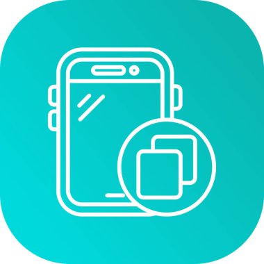 Eşsiz akıllı telefon vektör çizgisi simgesi