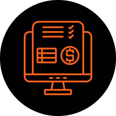 Kredi kartı, vektör simgesi olan dizüstü bilgisayar