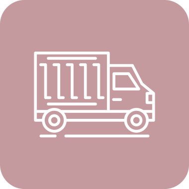 dağıtım kamyonu vektör simgesi modern basit tasarım