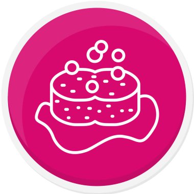 Kek. Web simgesi basit illüstrasyon