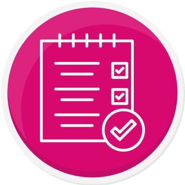 Kontrol listesi izole edilmiş modern vektör çizimi