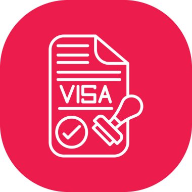 vize uygulaması glyph vektör deseni