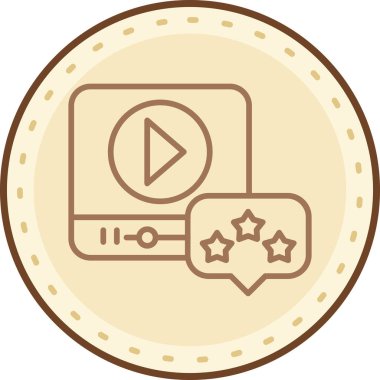 Bir yıldız simgesinin vektör illüstrasyonu