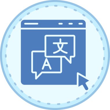 Sohbet ileti simgesi, vektör illüstrasyonu