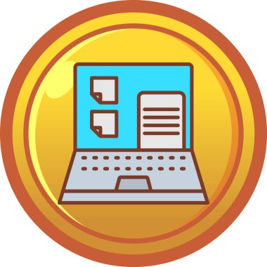 dizüstü bilgisayar vektör simgesi modern basit vektör illüstrasyonu