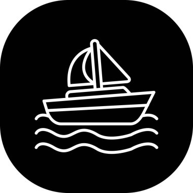 Gemi vektör simgesi. resimleme
