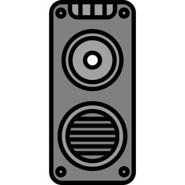 Konuşmacı simgesi. siyah renk tasarımı. vektör illüstrasyonu