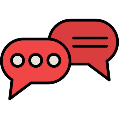 Sohbet kabarcığı ikonu vektör çizimi grafik tasarımı