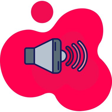 Konuşmacı. Web simgesi basit illüstrasyon