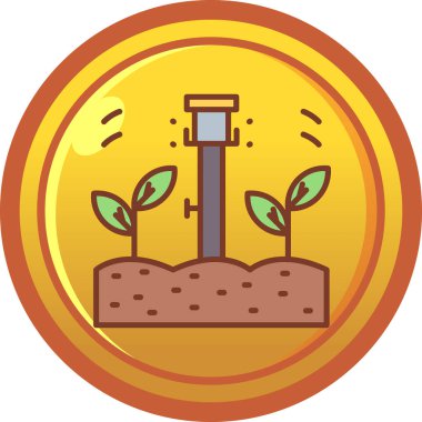 Bitki. Web simgesi basit illüstrasyon