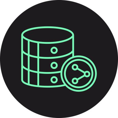 Sunucu simgesi, vektör illüstrasyonu