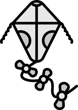 Web için bir çizgi film simgesinin vektör illüstrasyonu