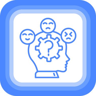 Beyin. Web simgesi basit illüstrasyon