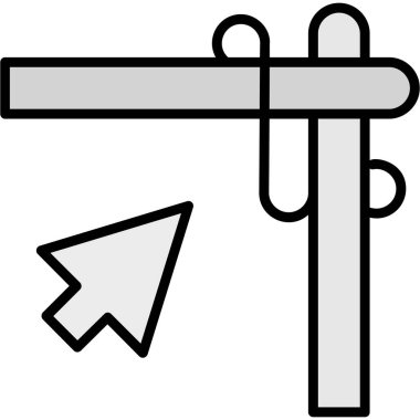 ok imleç yönü simgesi ana hat biçiminde