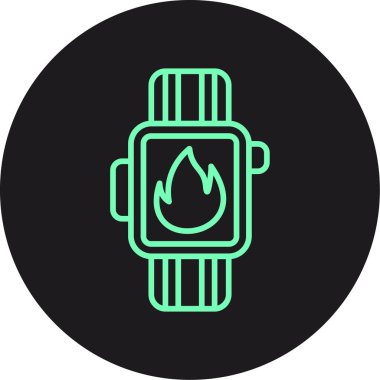 Vektör smartwatch ico, vektör illüstrasyonu