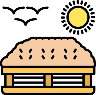 Ekmek. Web simgesi basit illüstrasyon