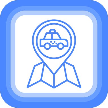 Bir harita simgesinin vektör illüstrasyonu