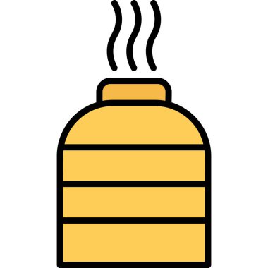 Bal küpü ikonu. özet bal kabı vektör rengi düz izole