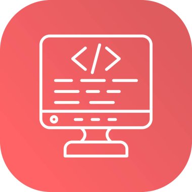 Simge vektör illüstrasyonu programlanıyor