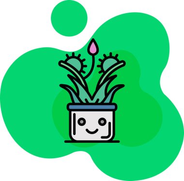 Bitki Otu web simgesi, vektör illüstrasyonu