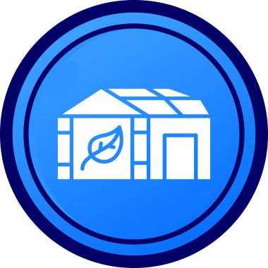 Eko evi. Web simgesi basit illüstrasyon