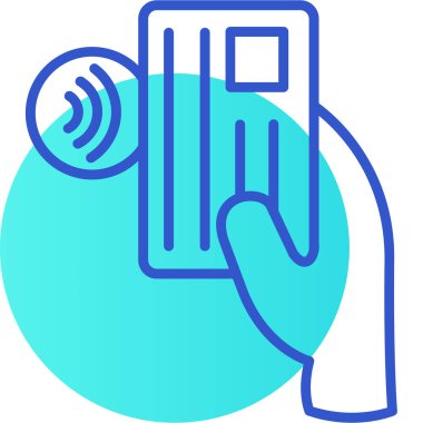 el ele tutuşan cep telefonu simgesi - taslak biçimi