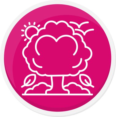 Ağaç simgesinin vektör illüstrasyonu