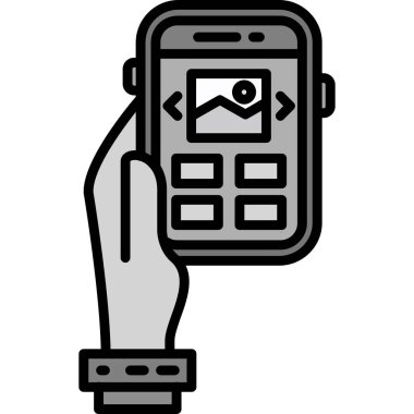 Kredi kartı çizimi ile el ele tutuşan cep telefonu