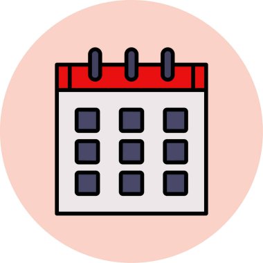 Takvim simgesi vektör illüstrasyonu