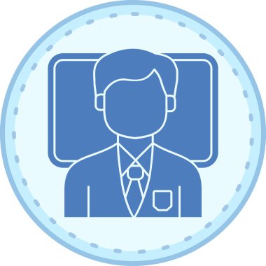 Bir insan simgesinin vektör illüstrasyonu