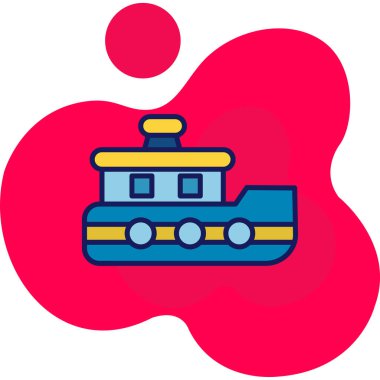 Gemi. Web simgesi basit illüstrasyon