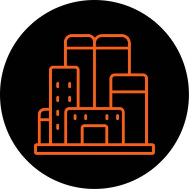 Bir şehir simgesinin vektör illüstrasyonu