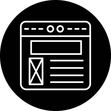 tarayıcı web sayfası simgesi, vektör tasarımı